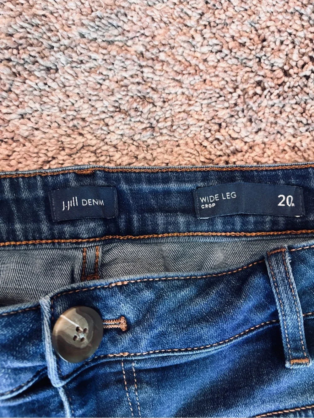 J. Jill Denim wide leg crop plus 20 R summer boho travel vacay cotton Tencel - Picture 2 of 7